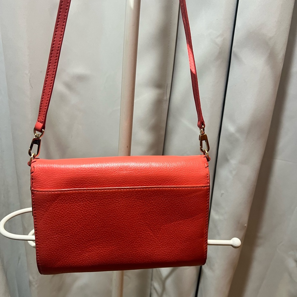 Tory Burch Coral Leather Crossbody Bag - Picture 6 of 16